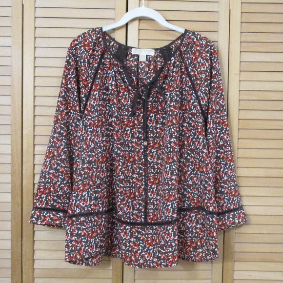 MICHAEL Michael Kors Camo Print Peasant Top Size S - Picture 5 of 6